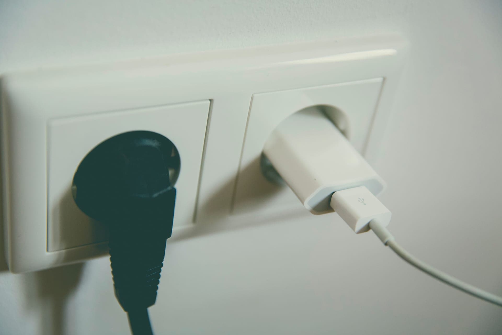Electrical hookup plug at a campground power pedestal